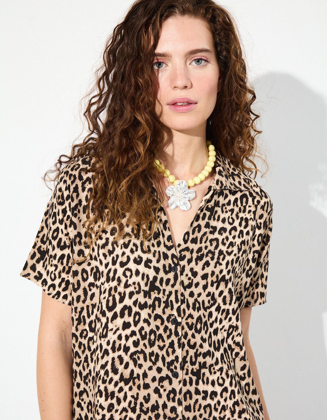 Vestido Leopardo, Mulher, Preto