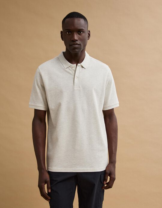 Comprar Online Polo Piquet, Homem, Bege Claro