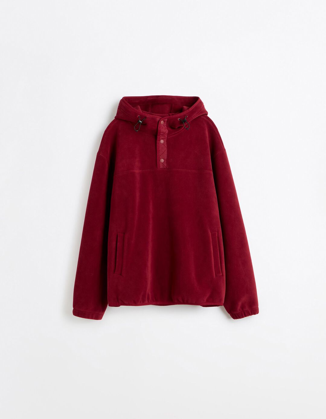 Sweatshirt Polar, Homem, Vermelho Escuro