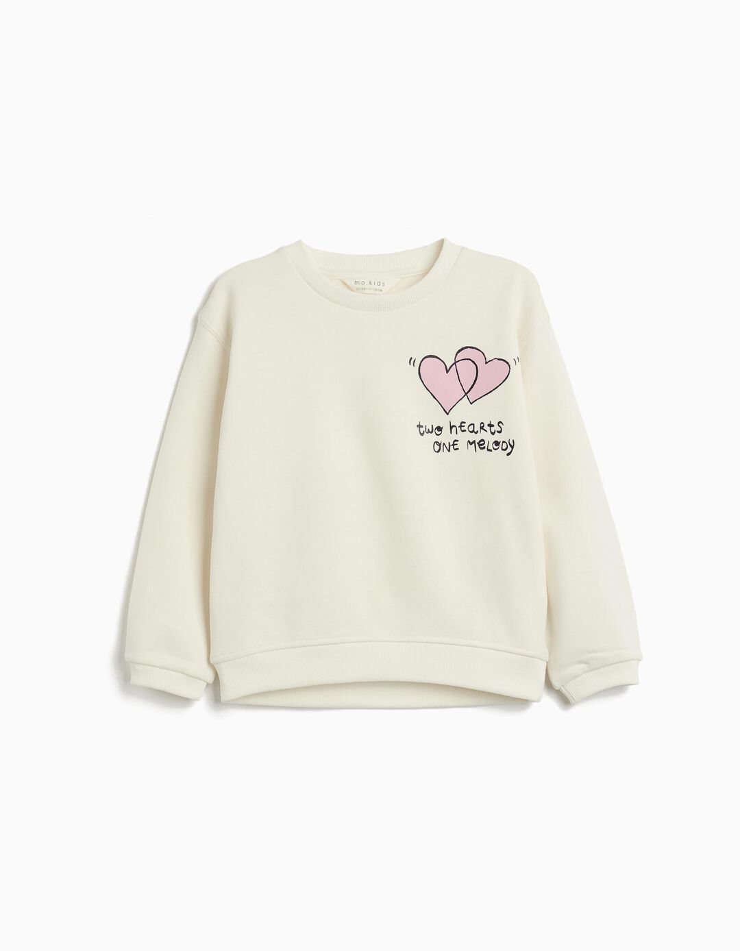 Sweatshirt de Felpa, Menina, Branco