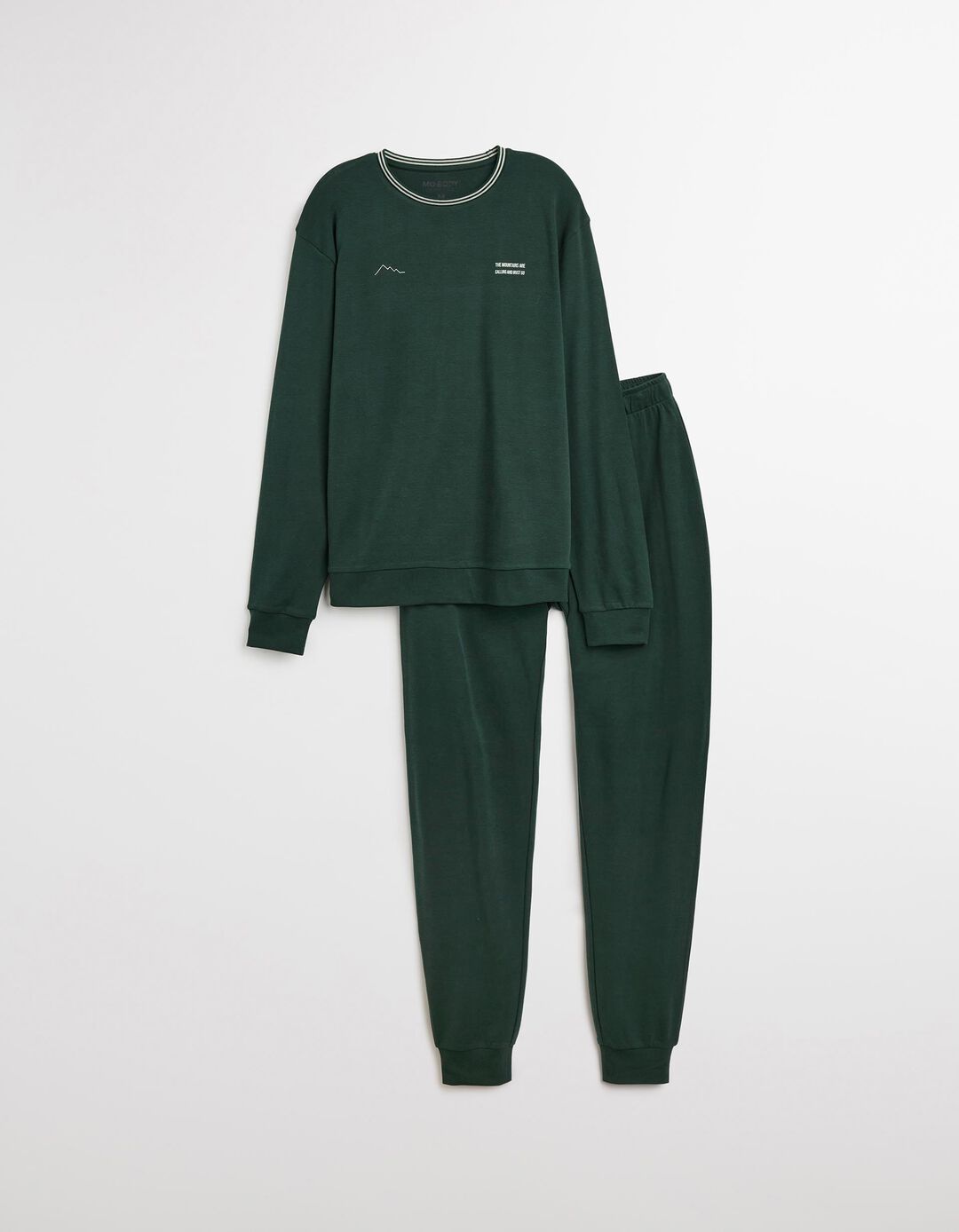 Pijama, Homem, Verde Escuro