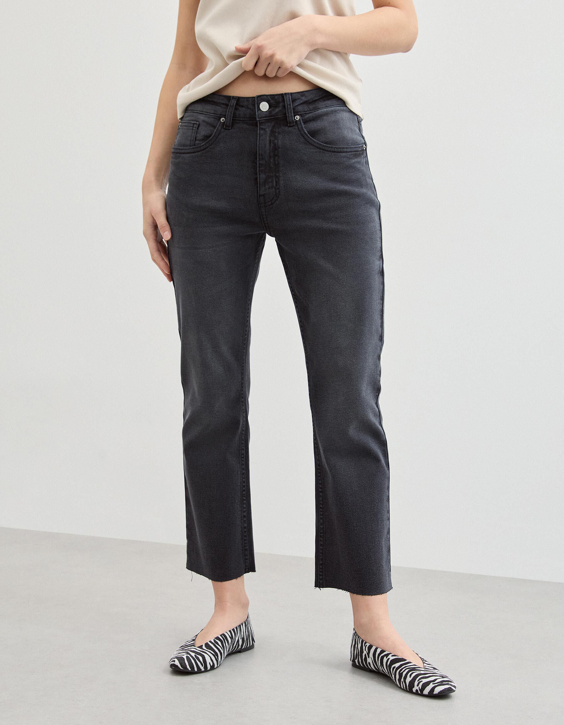 Comprar Online Cal&ccedil;as de Ganga 'Cropped Flare', Mulher, Cinzento