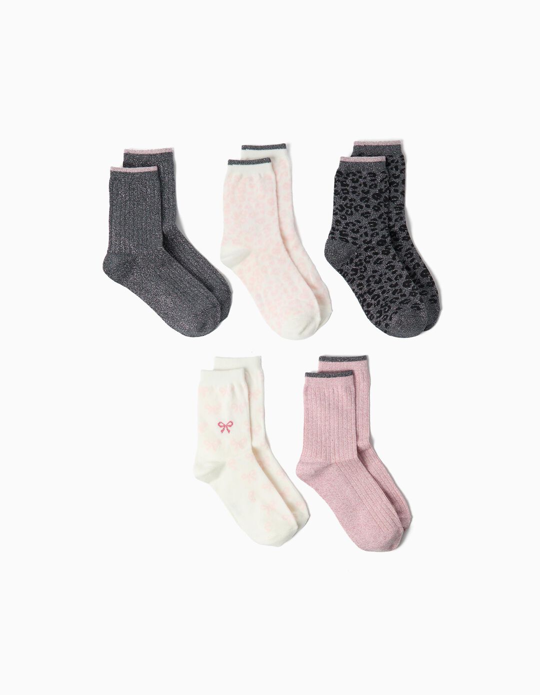 Pack 5 Pares De Meias, Menina, Multicolor