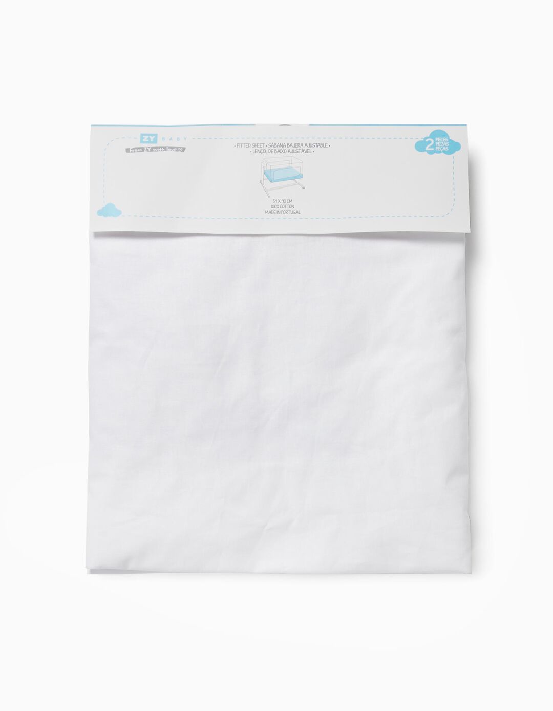 Pack de 2 Len&ccedil;&oacute;is Com El&aacute;stico para Co-Sleeping Zy Baby