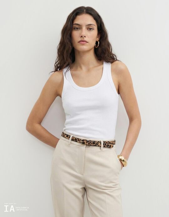 Comprar Online Tank Top Canelado, Mulher, Branco