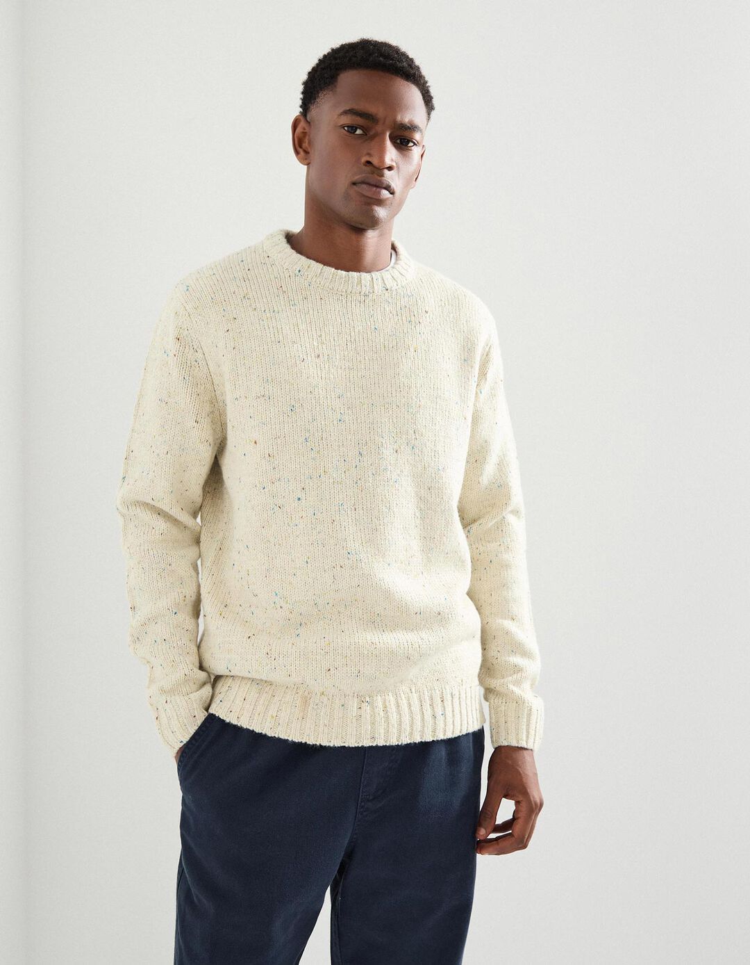 Camisola de Malha, Homem, Branco