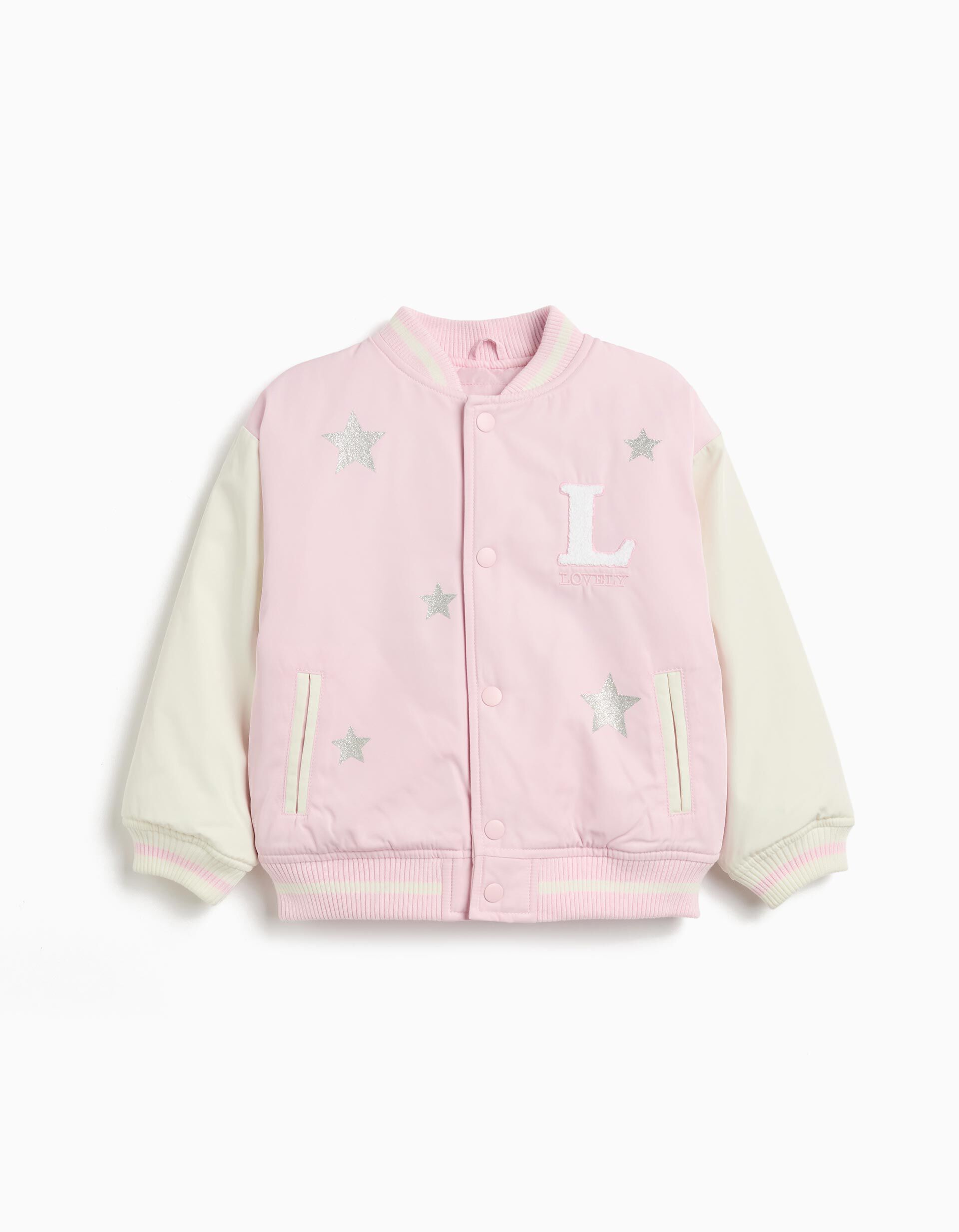 Comprar Online Casaco Bomber, Menina, Rosa Claro