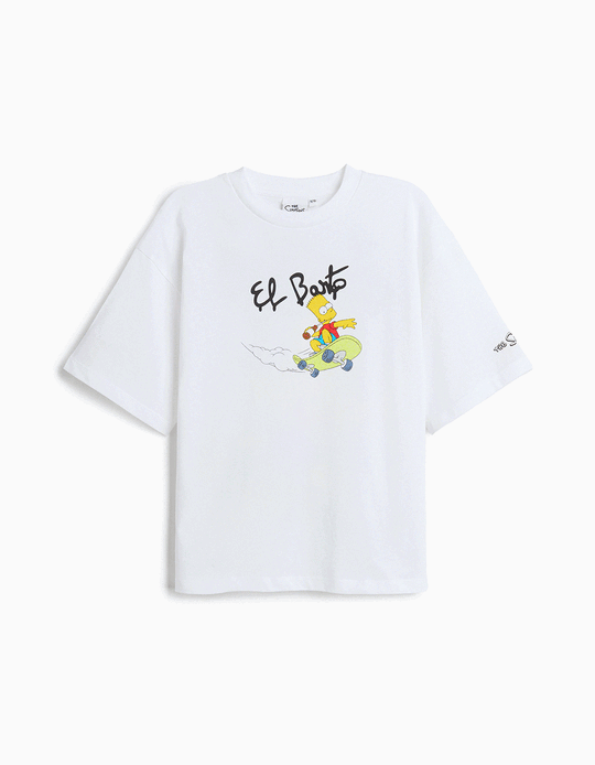 Comprar Online T-shirt 'Bart' Simpsons, Menino, Branco