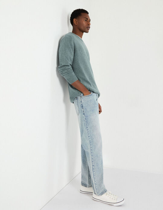 Comprar Online Calças de Ganga 'Relaxed Fit', Homem, Azul Claro
