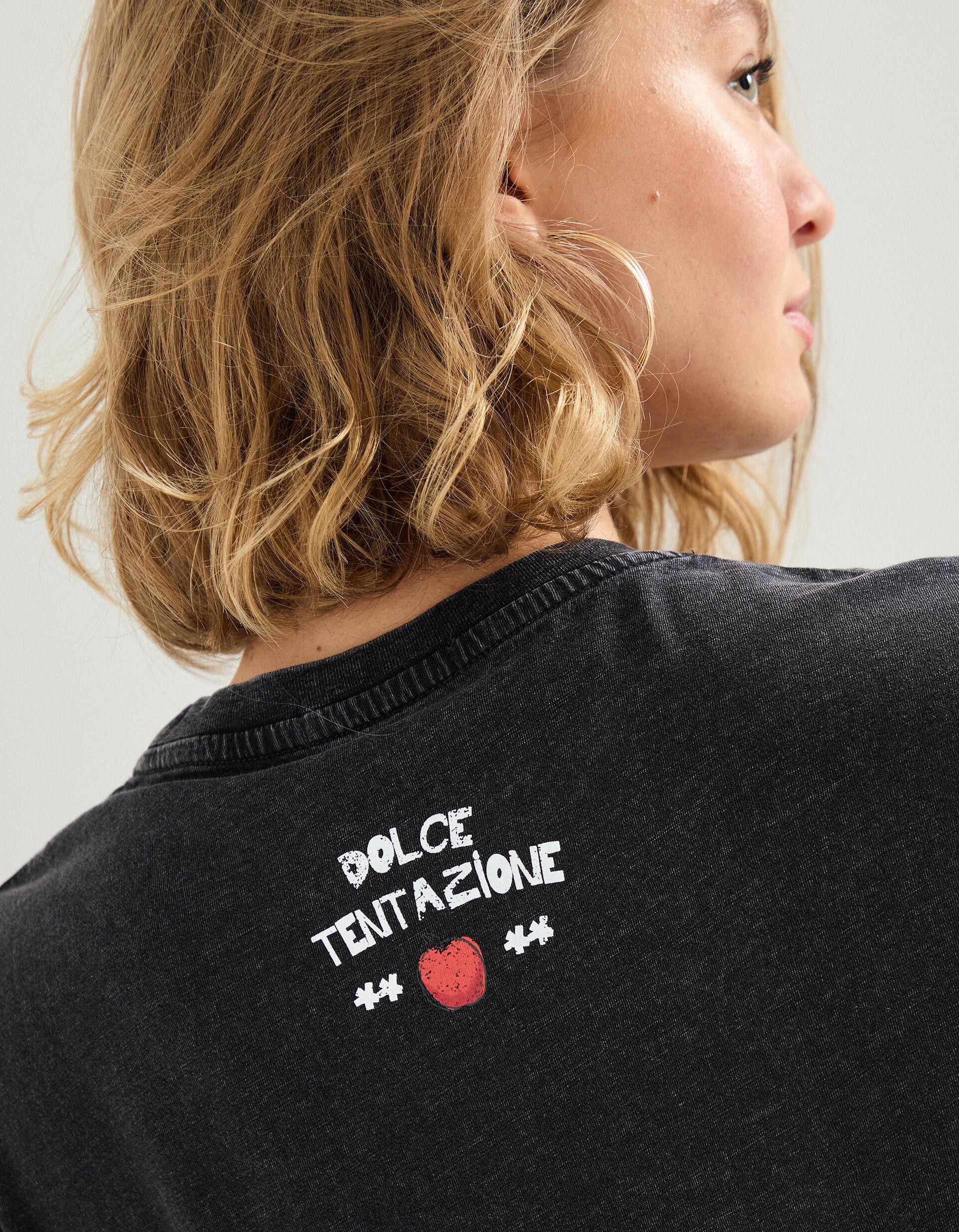 Comprar Online T-shirt Print, Mulher, Cinzento Escuro