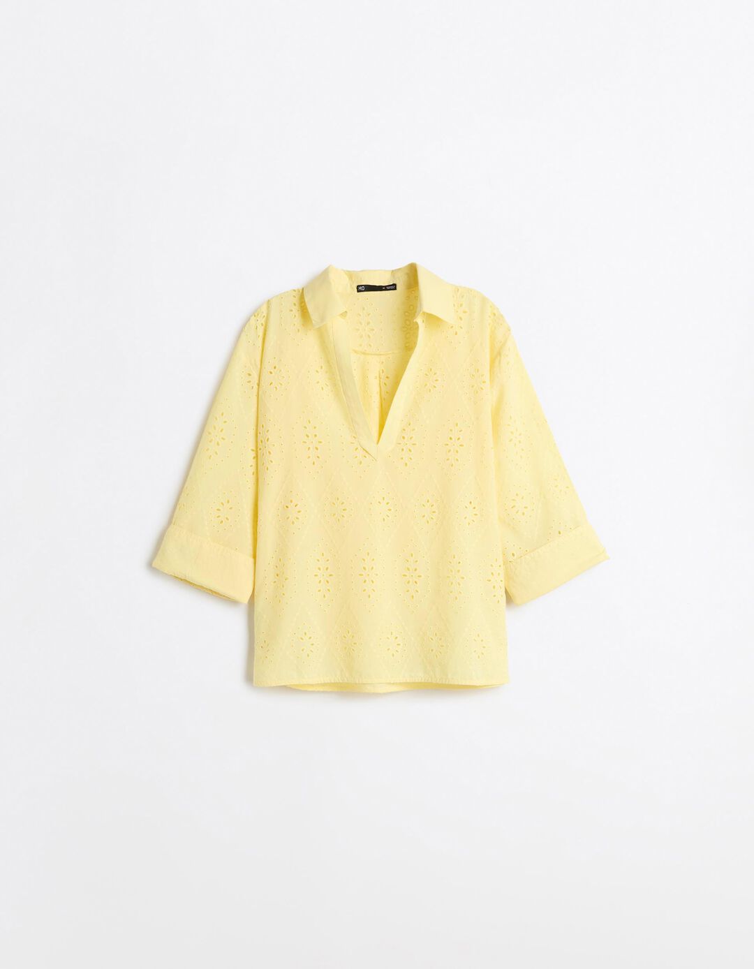 Blusa com Bordados, Mulher, Amarelo