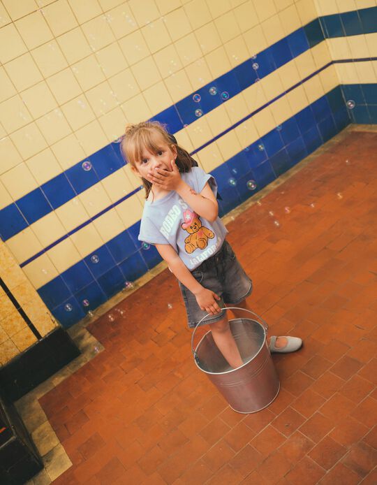Comprar Online T-shirt Print, Menina, Azul