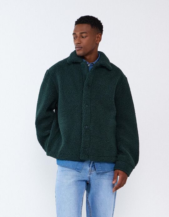 Comprar Online Sobrecamisa Sherpa, Homem, Verde Escuro