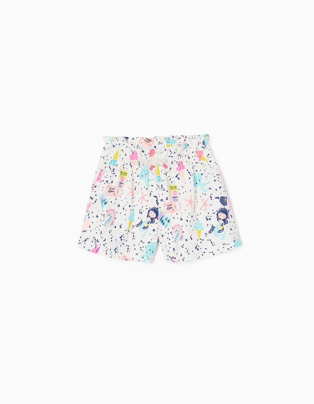 Shorts for Baby Girls 'Mermaid', White