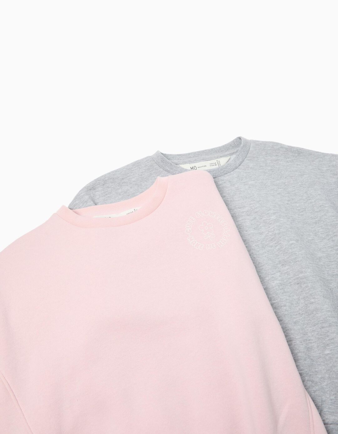 Pack 2 Sweatshirts de Felpa, Menina, Rosa Claro