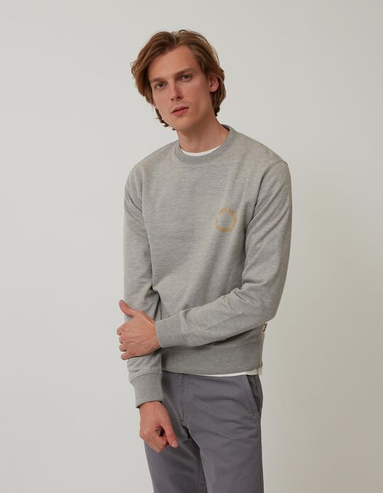 Minimalist Sweatshirt, Men, Grey