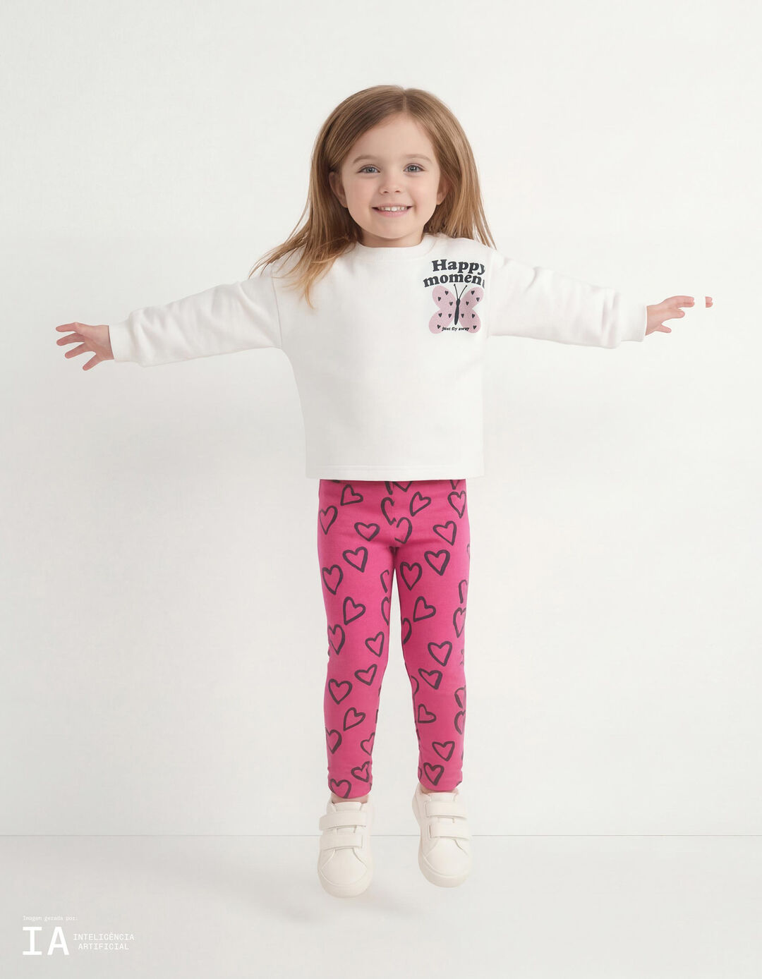 Conjunto de Jogging, Menina, Branco