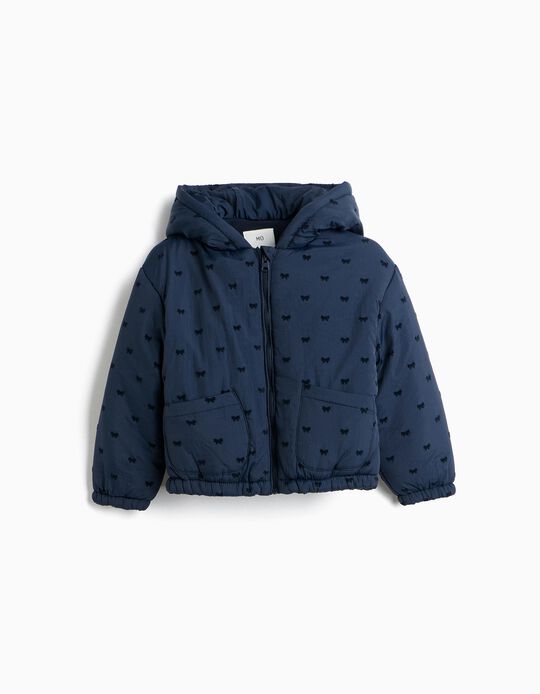 Comprar Online Casaco Acolchoado Com Capuz, Menina, Azul Escuro