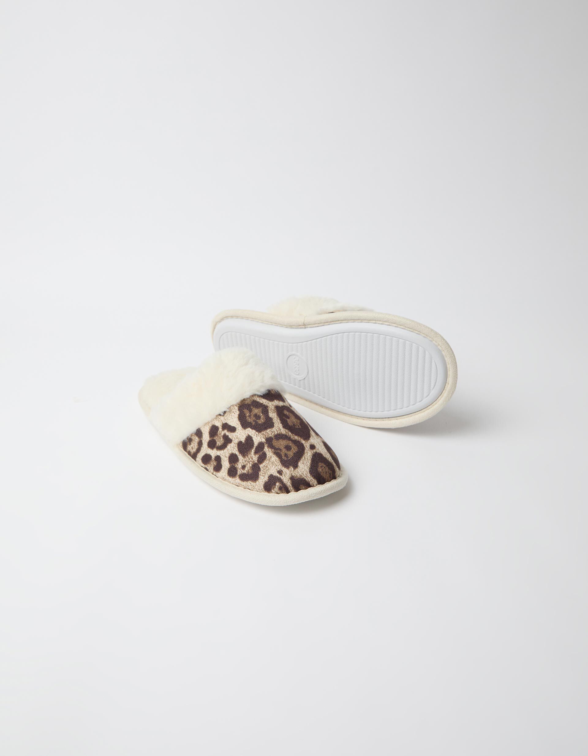 Comprar Online Chinelos De Quarto Animal Print, Mulher, Bege