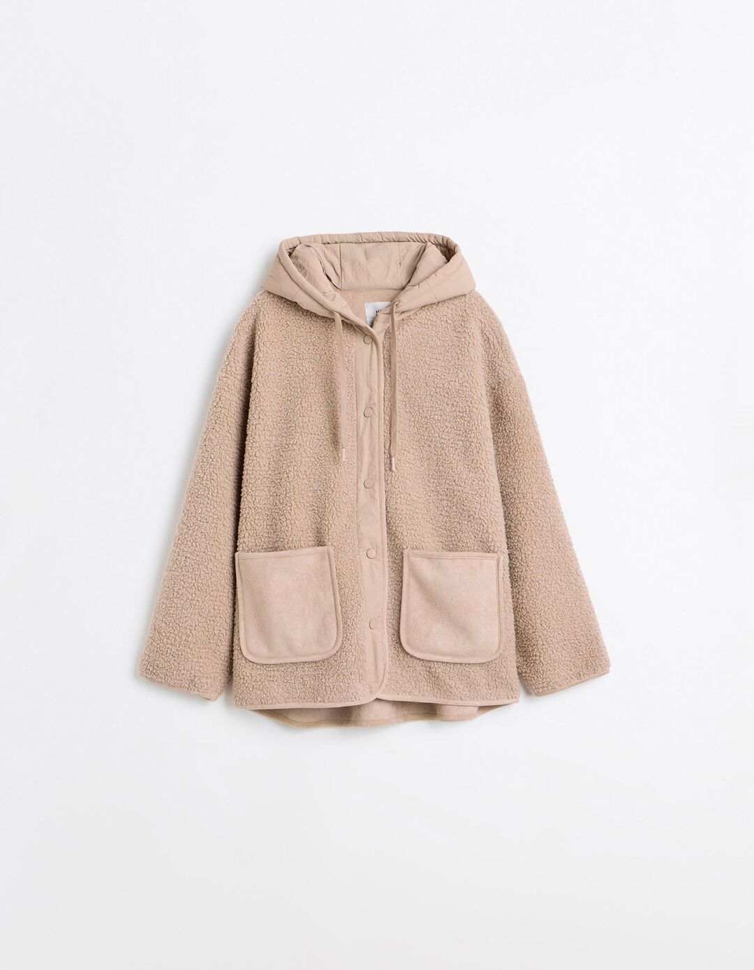Casaco Efeito Sherpa, Mulher, Bege