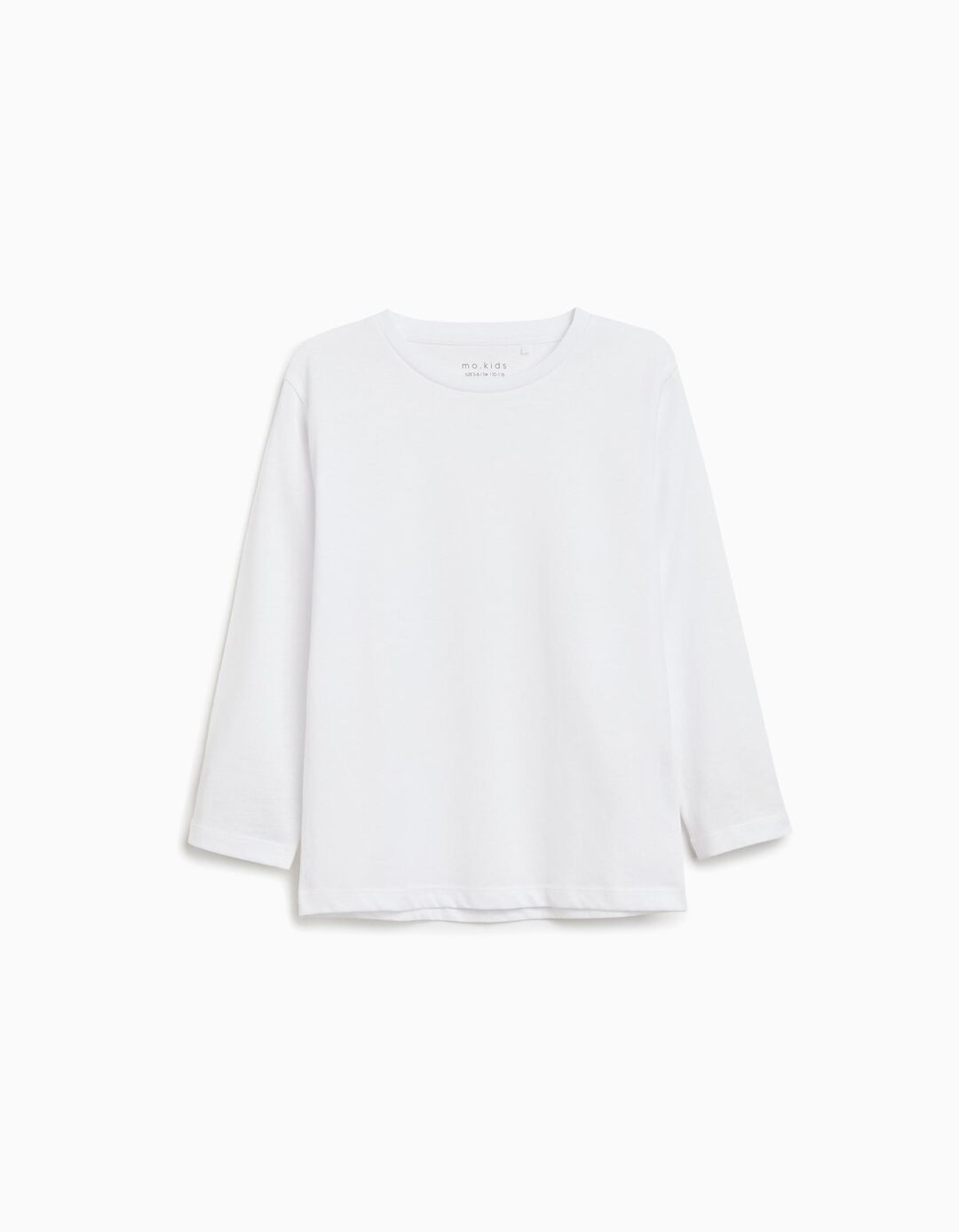 T-shirt de Manga Comprida, Menino, Branco