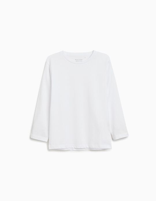 Comprar Online T-shirt de Manga Comprida, Menino, Branco