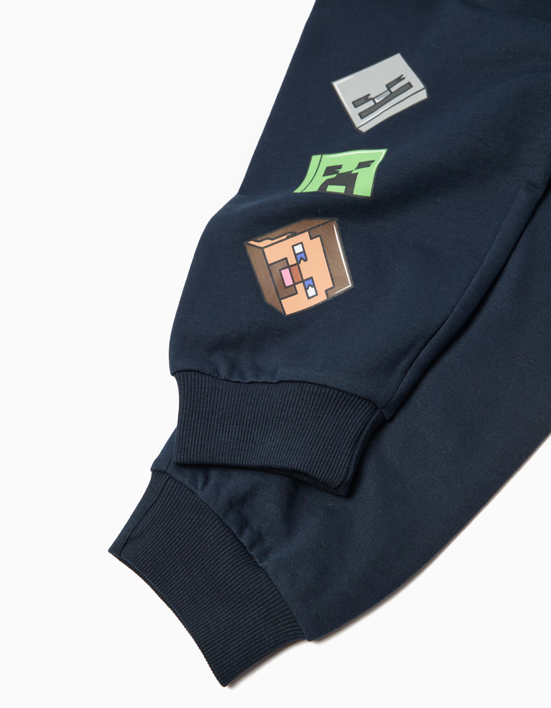 Comprar Online Joggers de Felpa 'Minecraft', Menino, Azul Escuro