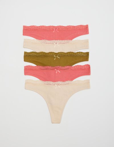 5 Thongs Pack, Women, Multicolour