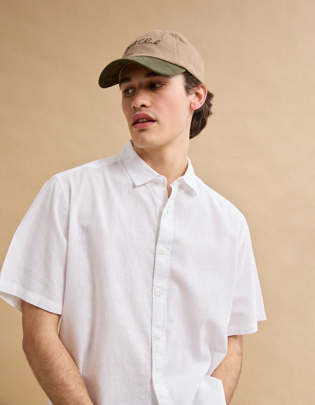 Camisa com Linho, Homem, Branco