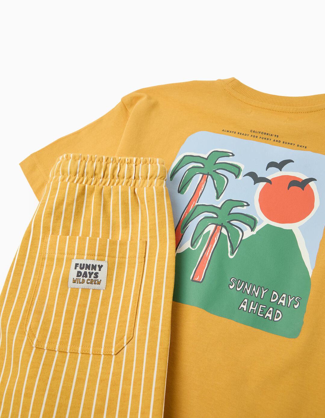Conjunto T-shirt e Cal&ccedil;&otilde;es, Menino, Amarelo