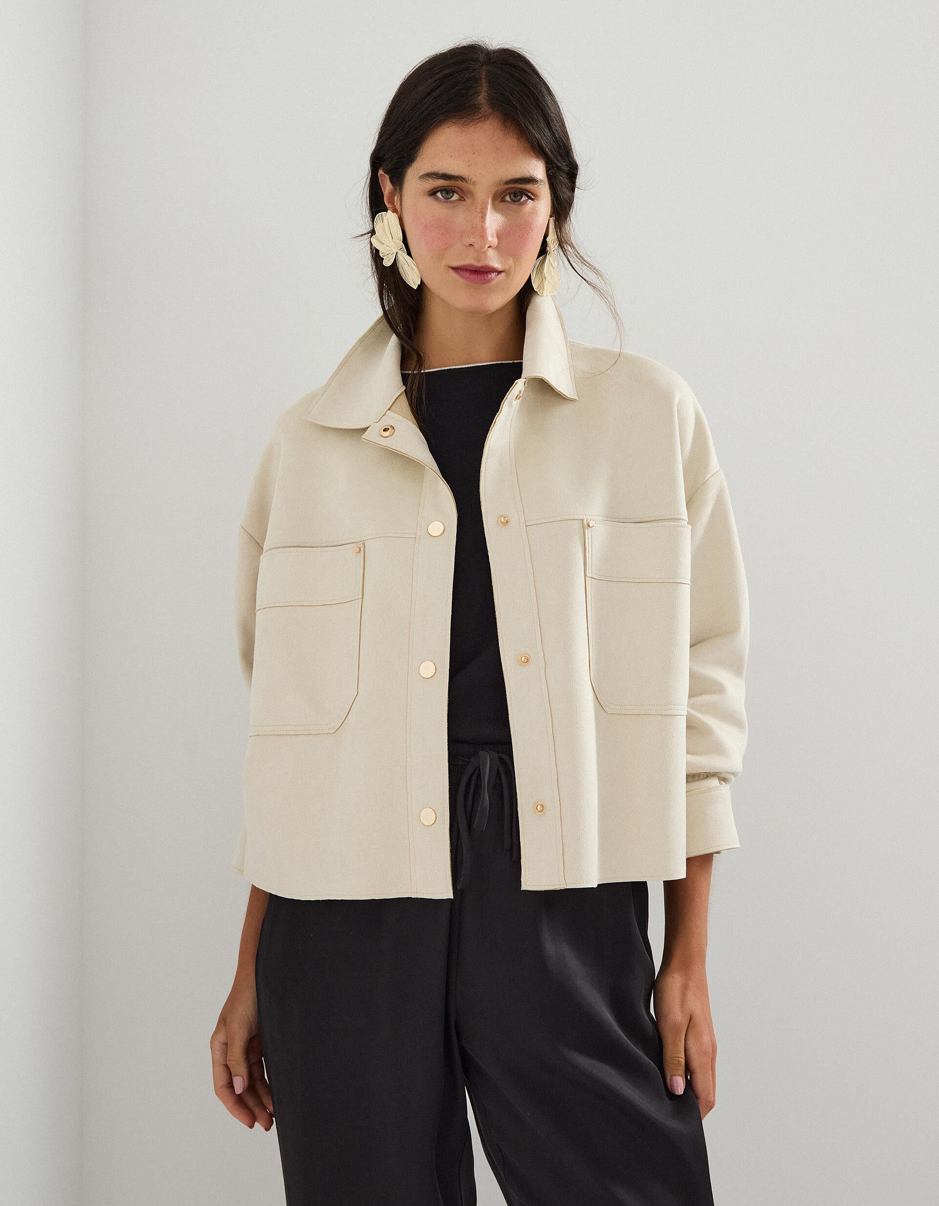 Comprar Online Casaco em Microfibra, Mulher, Branco