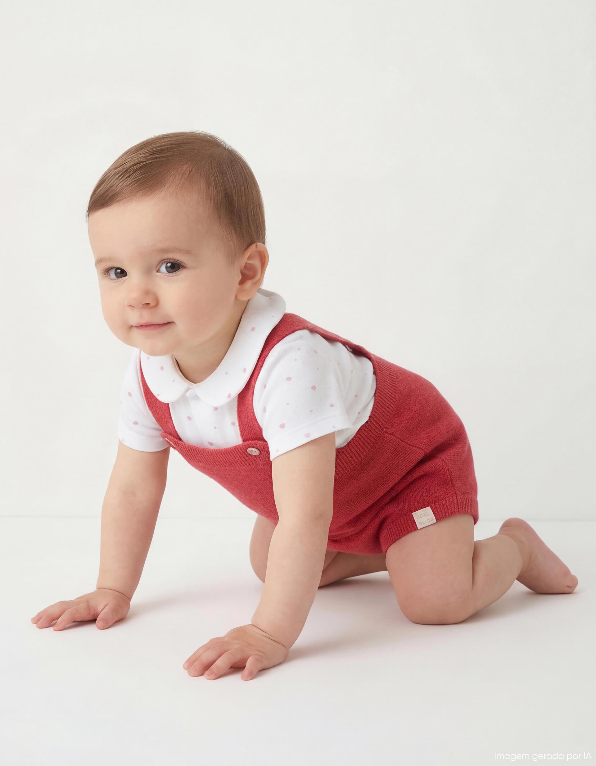 Comprar Online Conjunto Body e Macac&atilde;o, Rec&eacute;m-Nascido, Vermelho