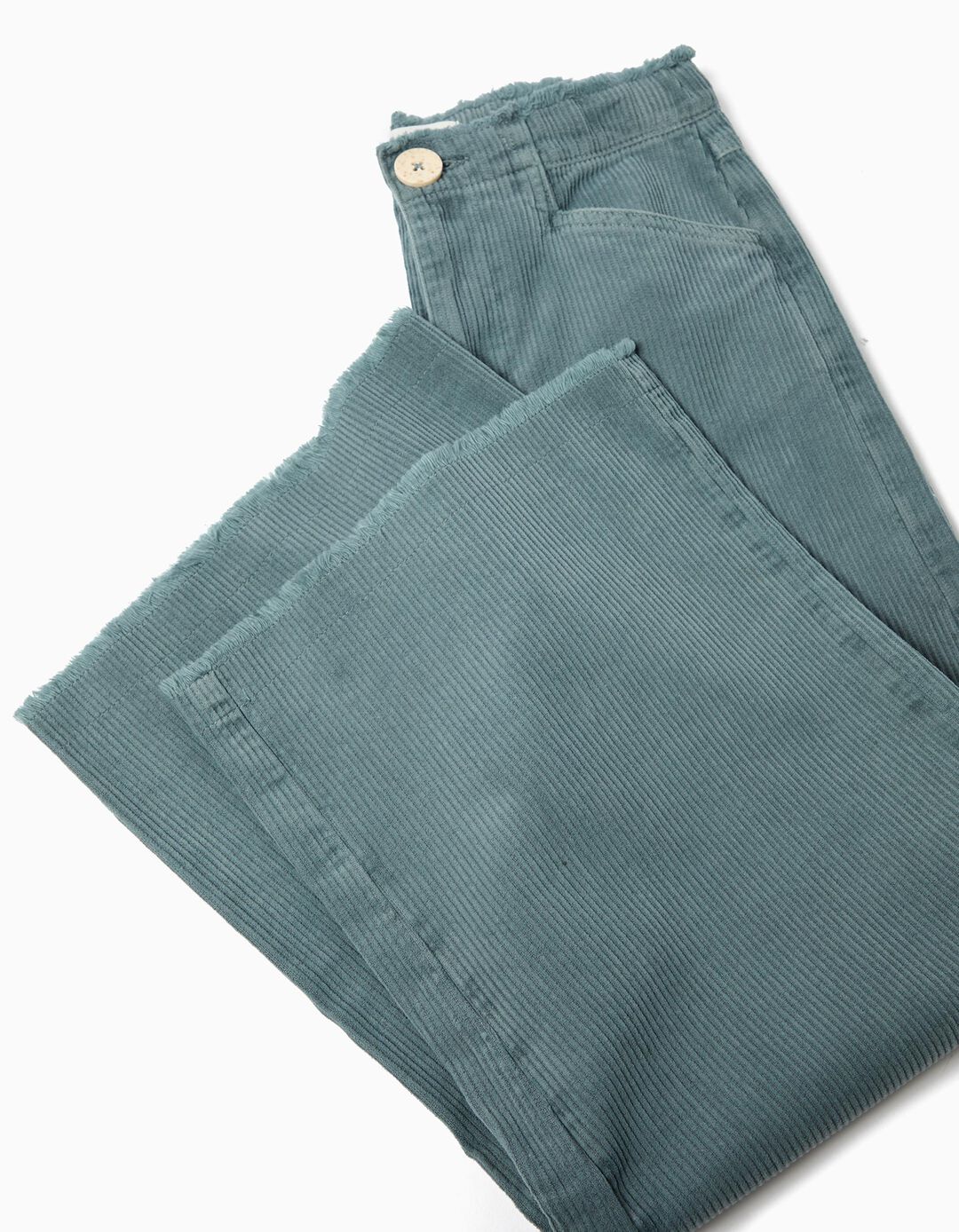 Calças Wide Leg, Menina, Azul