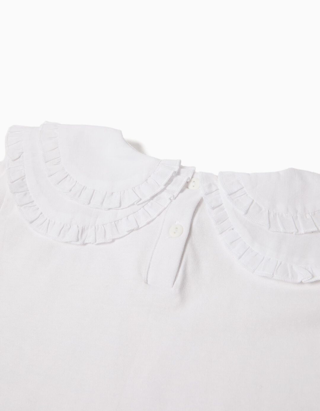T-shirt Manga Comprida, Menina, Branco