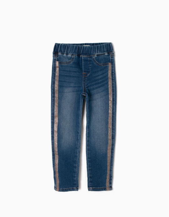Jeans with Gold Stripes