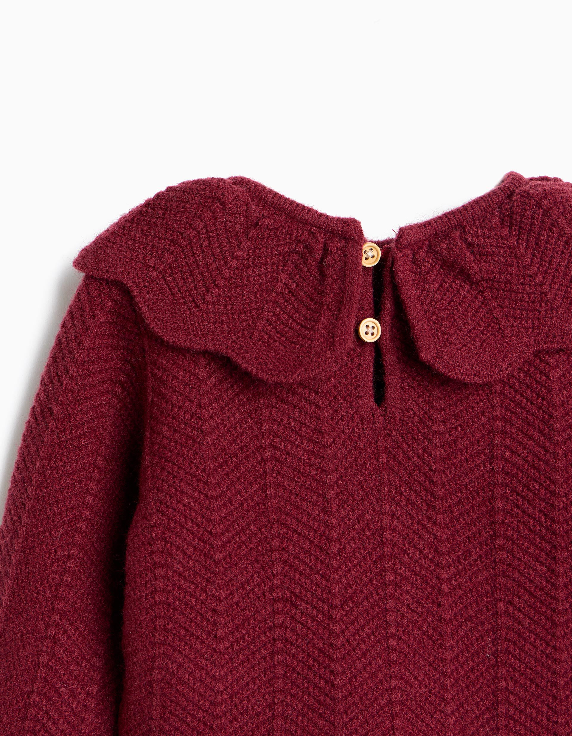 Comprar Online Camisola De Malha, Menina, Vermelho Escuro