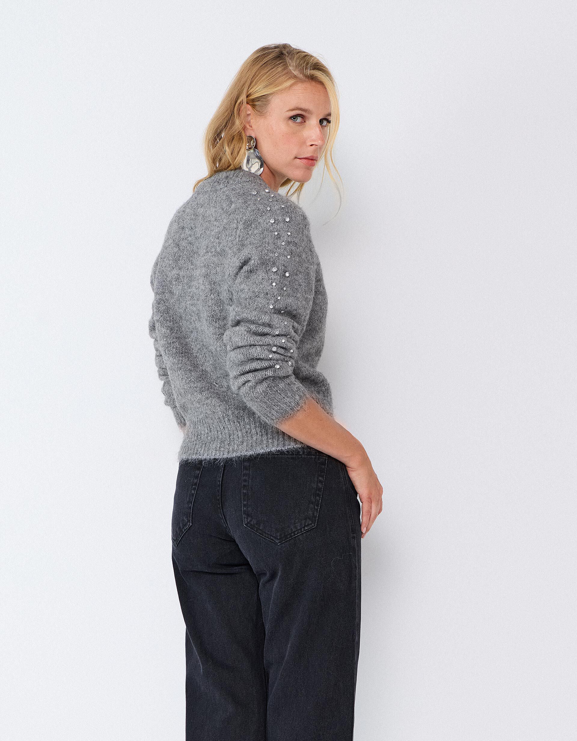 Comprar Online Camisola De Malha, Mulher, Cinzento