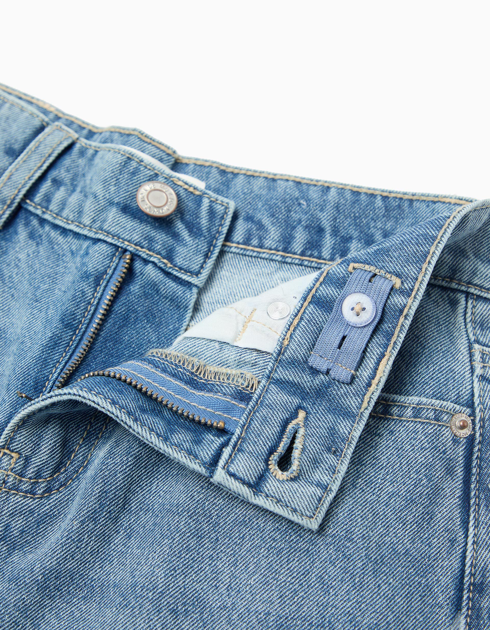 Comprar Online Cal&ccedil;as de Ganga 'Wide Leg' Estrelas, Menina, Azul Claro