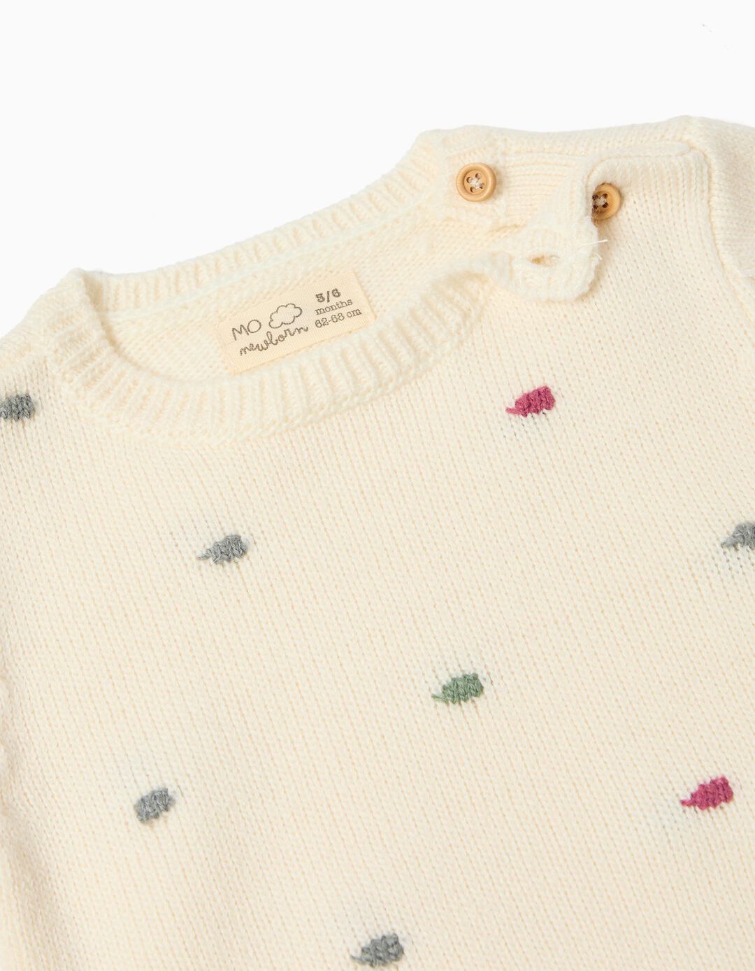 Camisola de Malha, Recém-Nascido, Branco