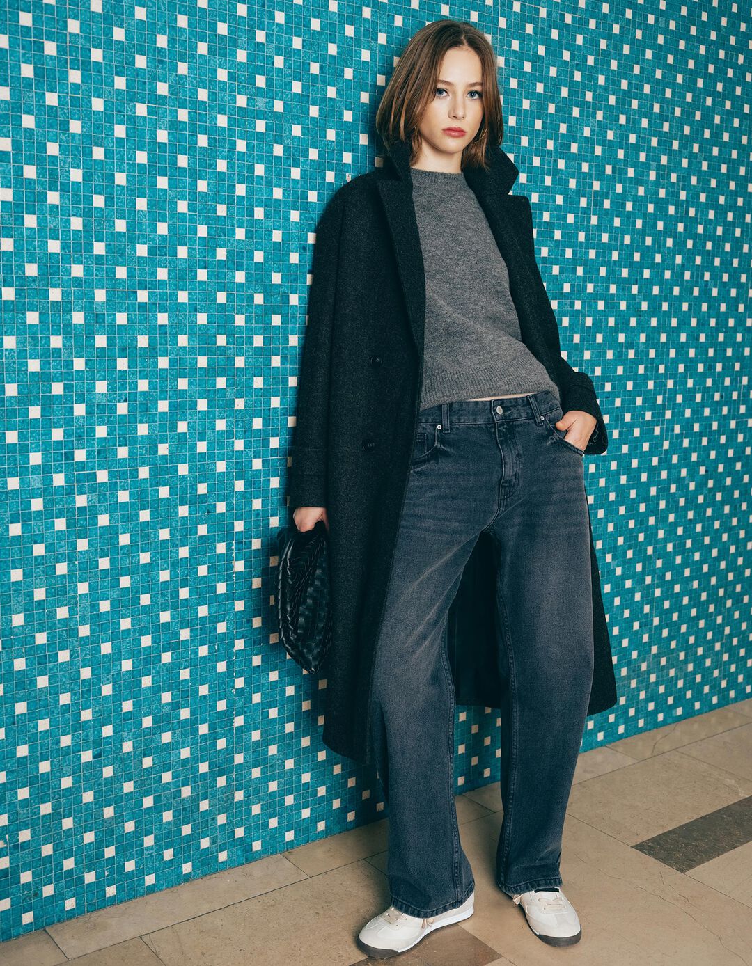 Cal&ccedil;as de Ganga 'Relaxed Fit', Mulher, Cinzento