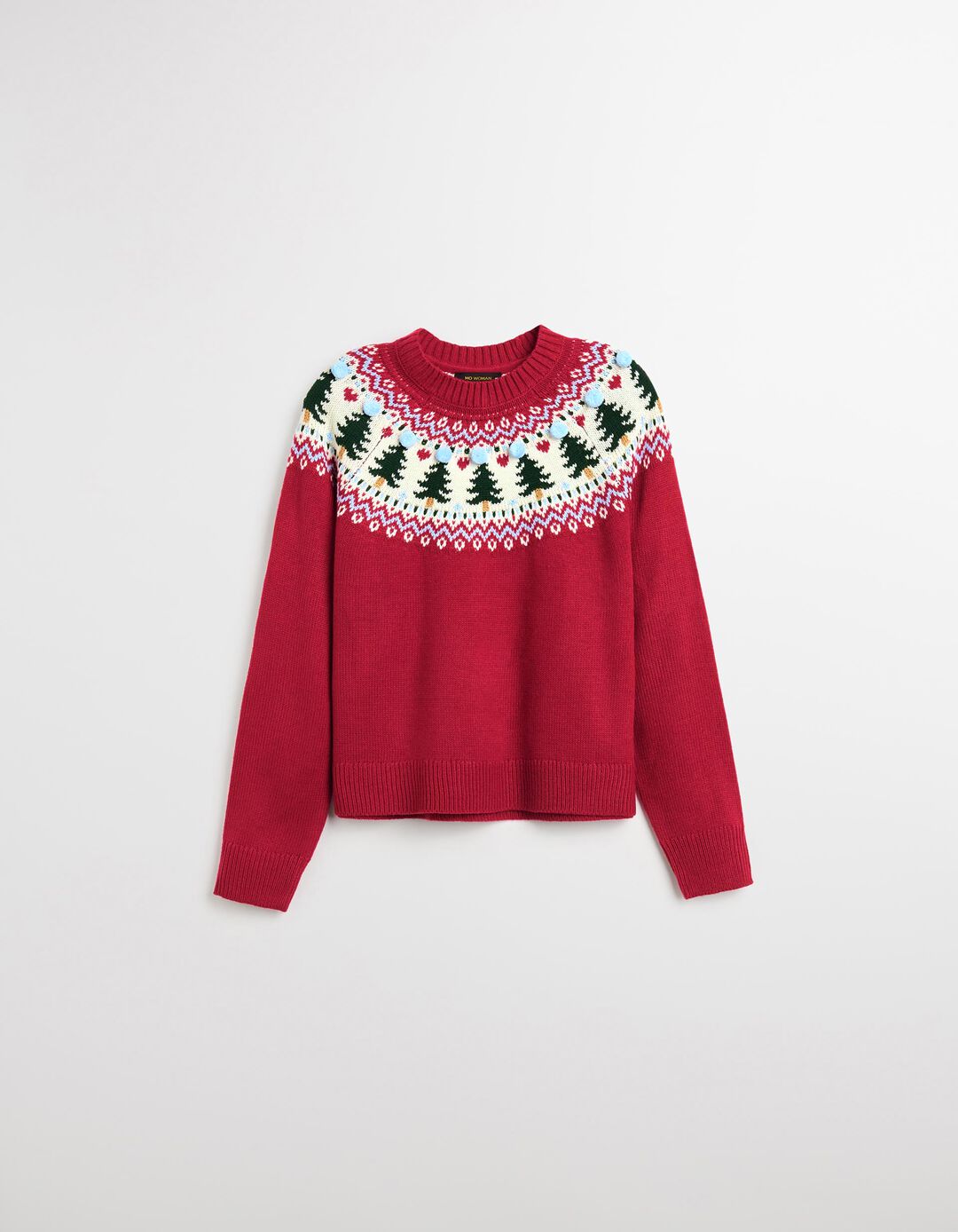 Camisola Natal de Malha, Mulher, Vermelho