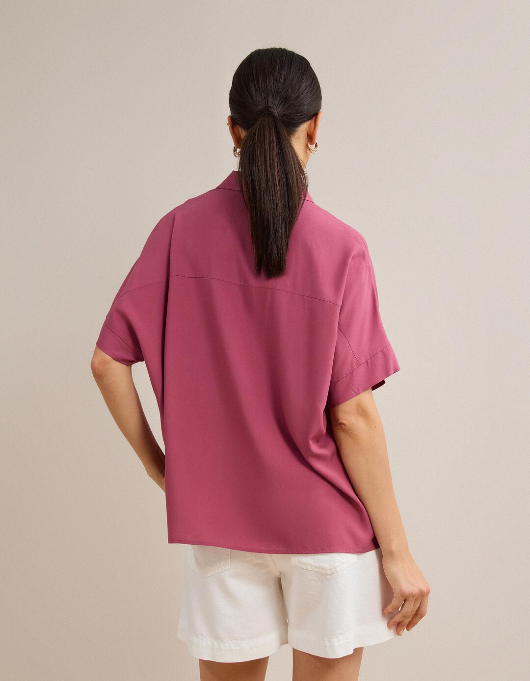 Camisa, Mulher, Rosa Escuro