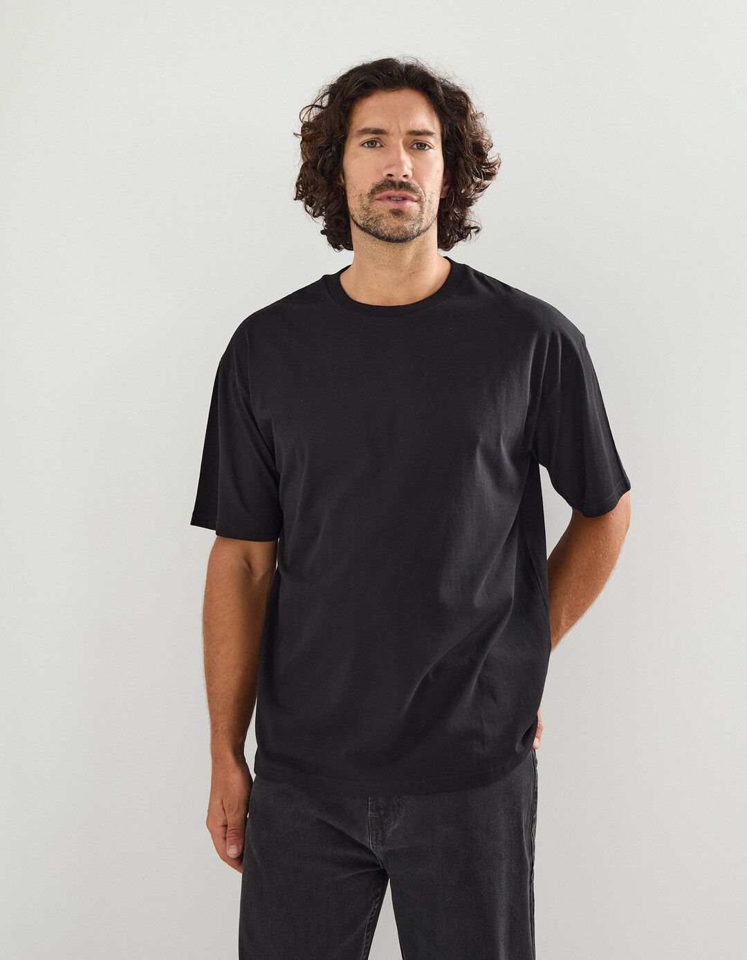 T-shirt, Homem, Preto