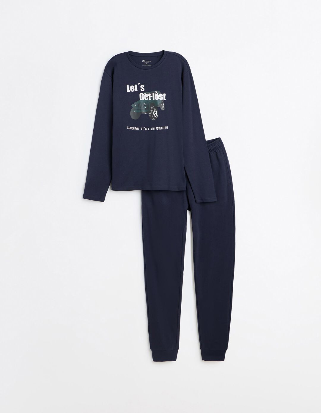 Pijama Interlock, Homem, Azul Escuro