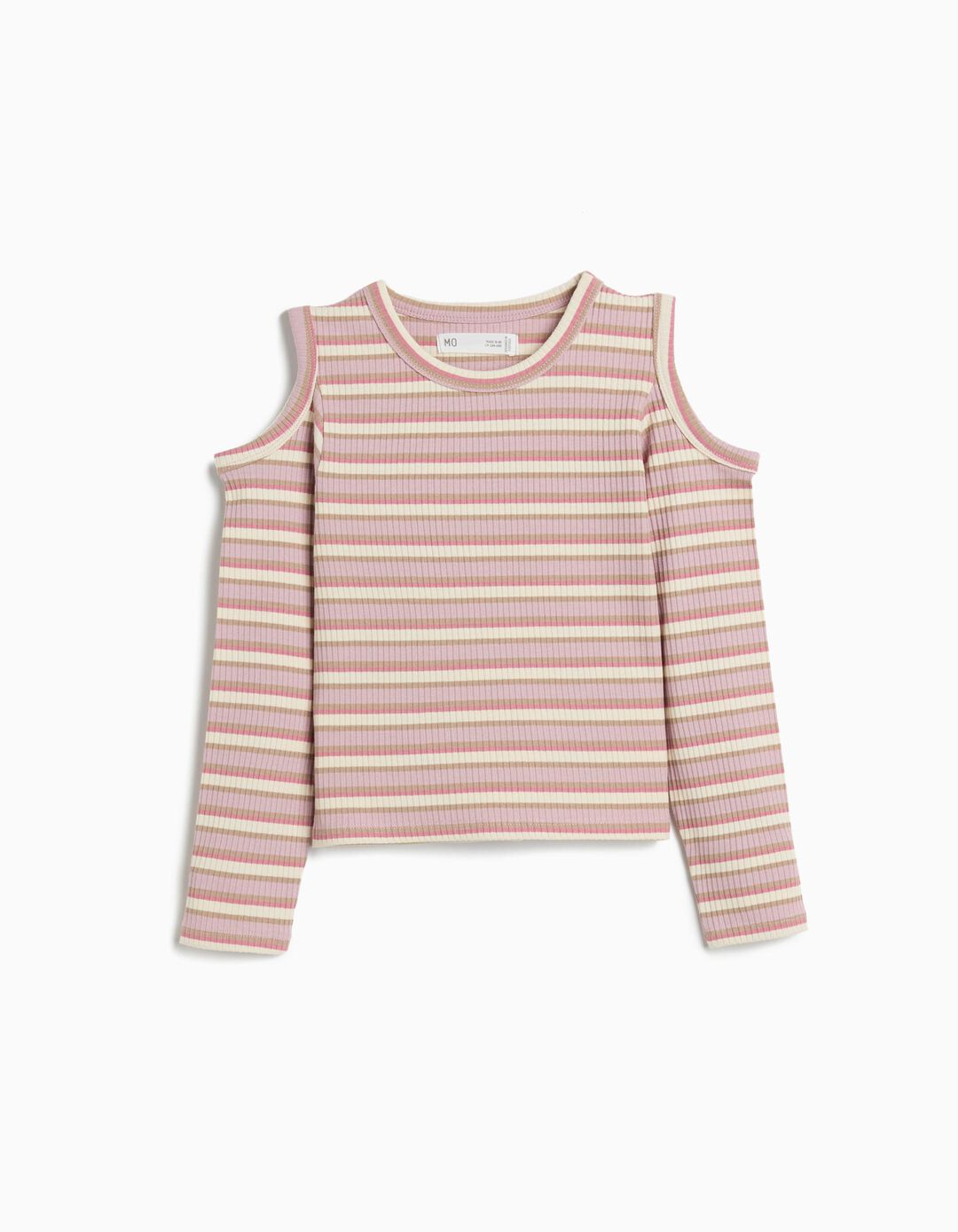 T-shirt Manga Comprida Cut Out, Menina, Rosa Claro