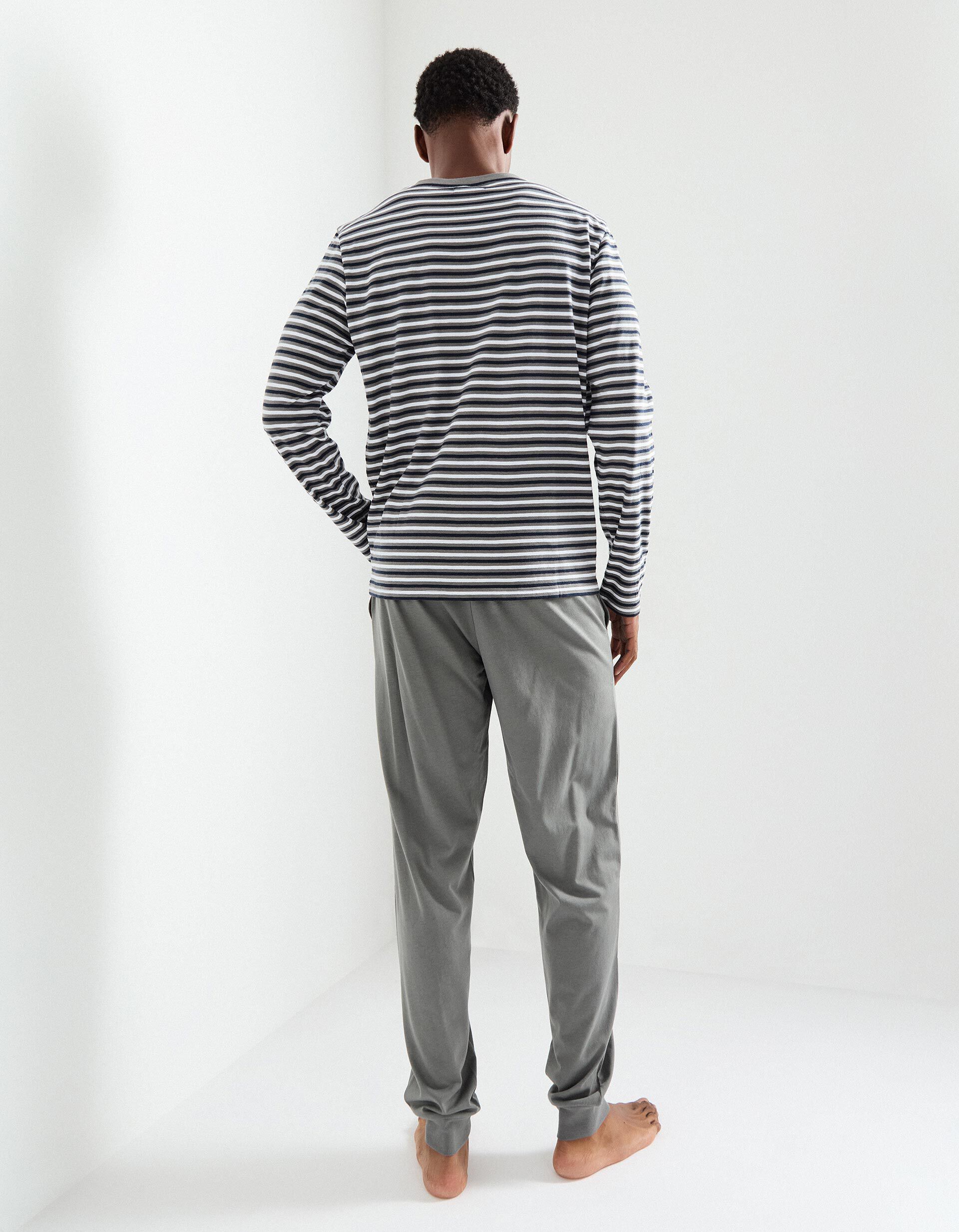 Comprar Online Pijama de Riscas, Homem, Cinzento Escuro  