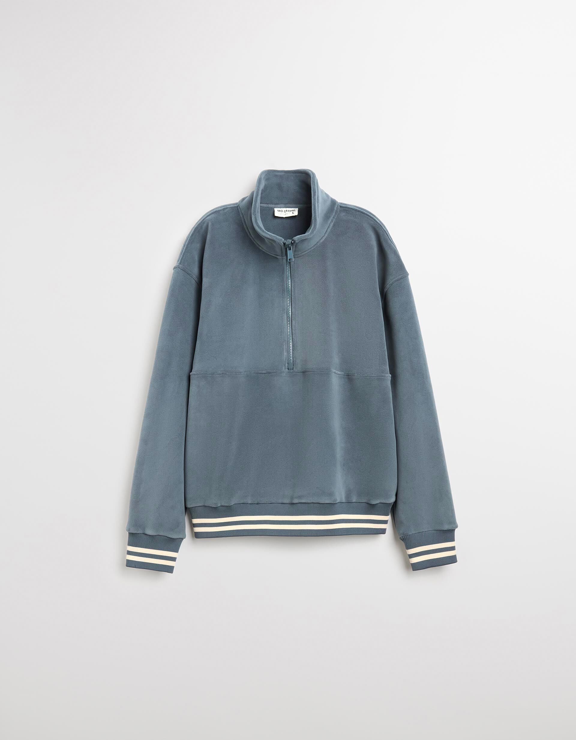 Comprar Online Camisola Polar com Fecho, Homem, Azul Forte