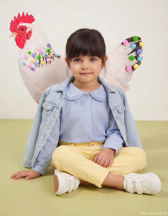 Comprar Online Casaco de Ganga, Menina, Azul Claro