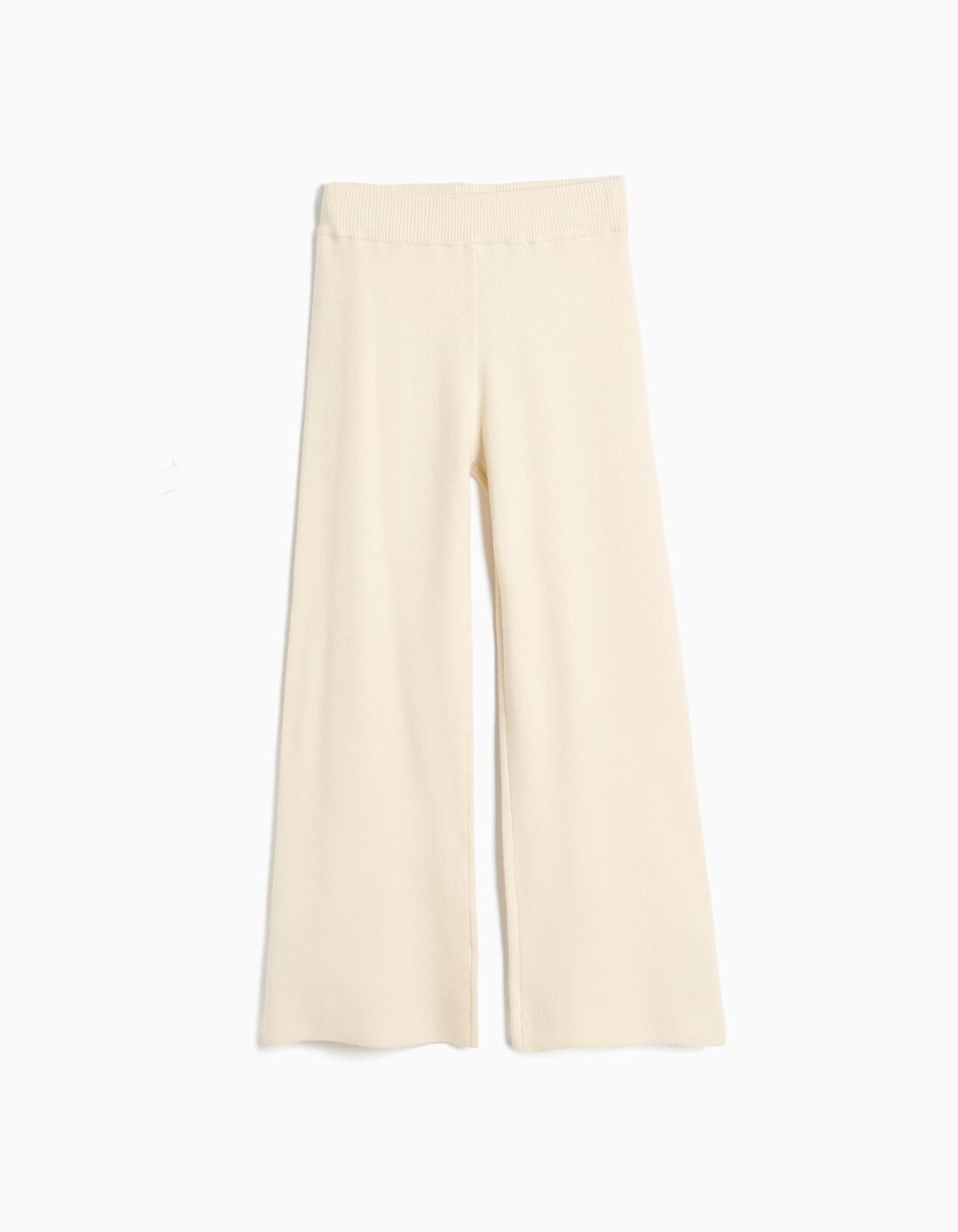 Cal&ccedil;as De Malha 'Wide Leg', Menina, Bege Claro