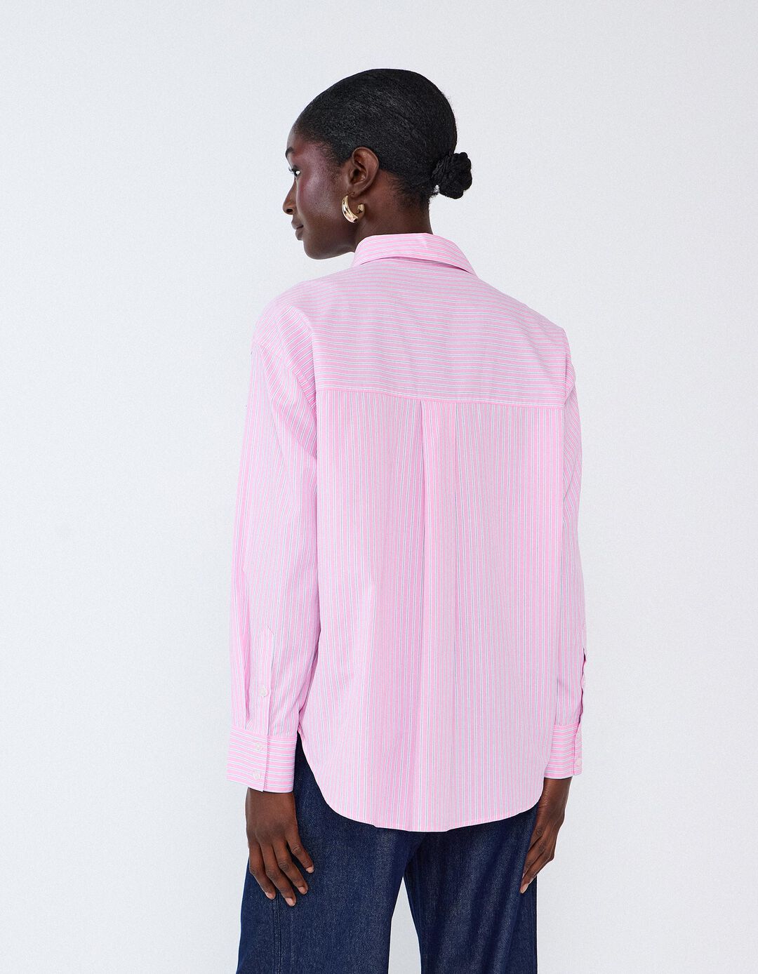 Camisa De Popelina, Mulher, Rosa